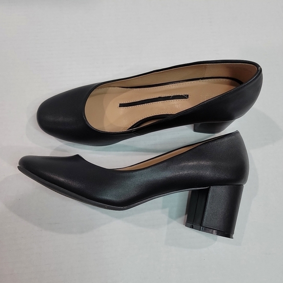 New Directions Morgan Black round Toe Heels Size 9.5 - Picture 2 of 12